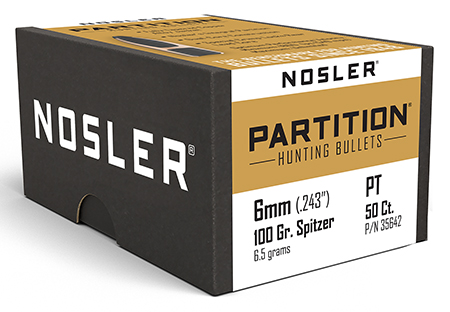 NOSLER 6MM 100GR SP PARTITION 50CT