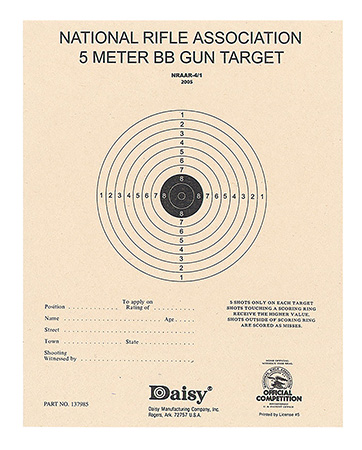 DAISY 990408-810  408 5-METER AGUN TGT        50PK