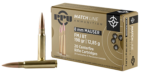 PRIVI 8MM MAUSER FMJ MATCH 200GR 20 RDS