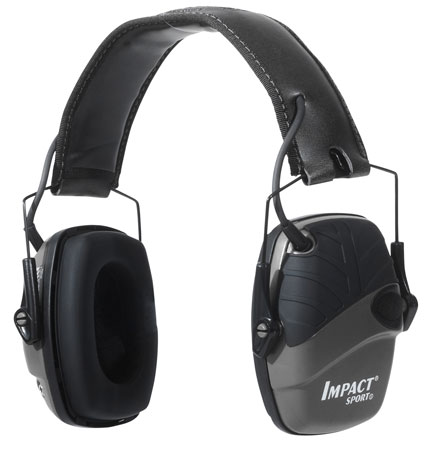 IMPACT SPORT ELECTRONIC EARMUFF Black W/Deluxe headband