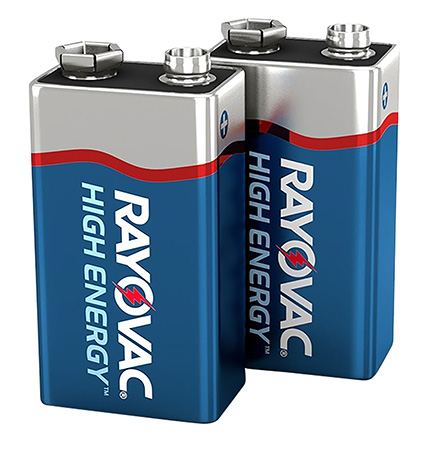 RAY A1604-2T  ALK 9V  CARD BATTERY 2PK