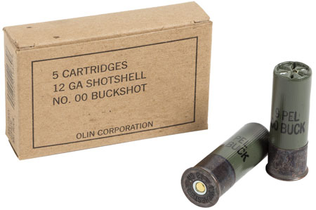 MILITARY GRADE 12 GAUGE 2-3/4'' #00 BUCKSHOT SHOTGUN AMMO