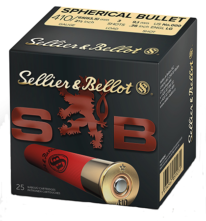 410 SPHRCL BULLET 2-1/2" 3 PELLET #000 25RD bx