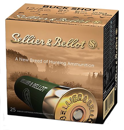 SELLIER & BELLOT 12GA 2.75 4BUCK 25RD BOX 10 BOXES PER CASE