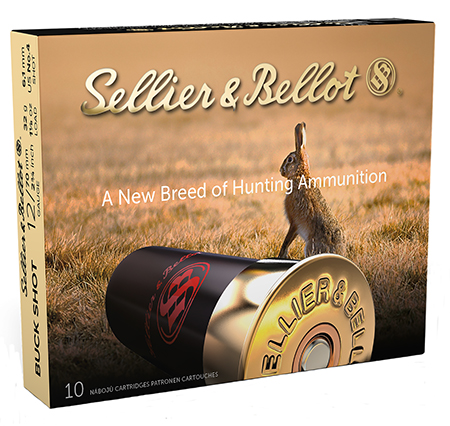 SELLIER&BELLOT 12G 2.75 #4 BK 1 1/8 10RD BOX 25 BOXES PER CASE