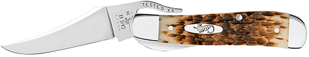 CASE 00260 AMBER BONE PEACH SEED JIG RUSSLOCK
