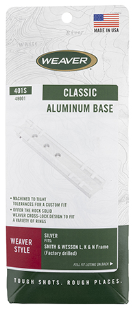 WEAVER BASE 401S 1PC SILVER SW 629 CLASSIC