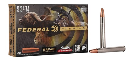 FEDERAL 9.3x74 R 286GR SWIFT A-FRAME AMMO 20RD