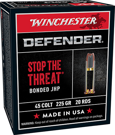 ~45 COLT DEFENDER BONDED JHP 225 GR DEFENDER RD/Box 20-RD/CASE 200-BX/CASE 10 CASE PER PALLET 288