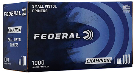 FEDERAL CHAMPION CENTERFIRE SMALL PISTOL PRIMER 1000CT