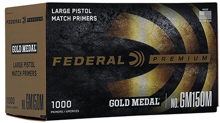 FEDERAL PREMIUM GOLD MEDAL MATCH CENTERFIRE GM LARGE PISTOL PRIMER 1000CT