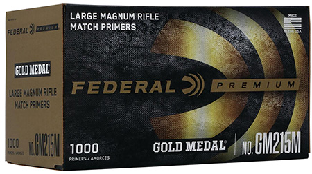 FEDERAL PREMIUM GOLD MEDAL MATCH CENTERFIRE PRIMERS LARGE MAG RIFLE 1000CT