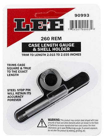LEE 90993 GAUGE/HOLDER 260 REM