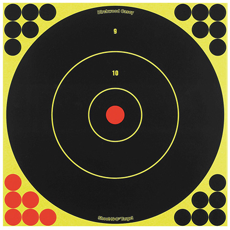 BIRCHWOOD CASEY SHOOT-N-C 12in BULLS-EYE TARGET - 5-PK