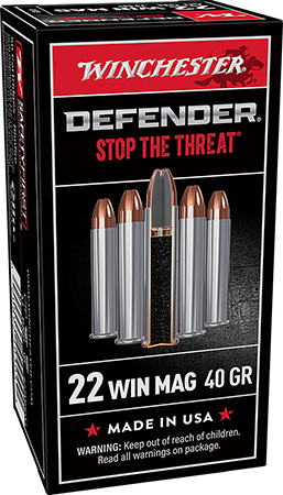 WIN DEFENDER 22WMR 40GR JHP 50/1000