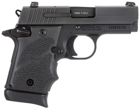 SIG P938 9MM 3" 7RD BLK RBR NS