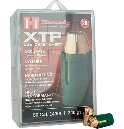 50 CAL W/44-240GR HP/XTP BULLET  20-PK W/SABOT