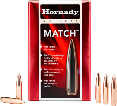 MATCH 30 CALIBER (0.308'') HOLLOW POINT BOAT TAIL BULLETS