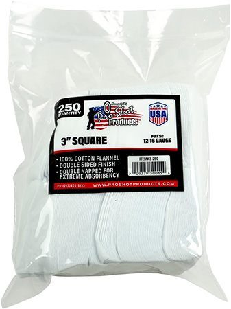 PRO-SHOT PATCH 12-16 GAUGE 3" 250CT