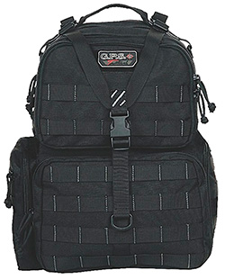 GPS Tactical Range Backpack Holds 3 Handguns Black