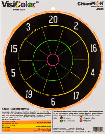CHAMP 45825      VISICOLOR TGT DARTBOARD