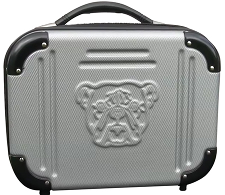 9x12x5 Grey Mold Dbl Pistol Case w/TSA combo lock-hndle-heavy duty eggcrate