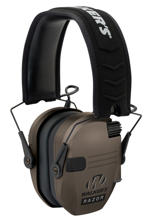 WALKER'S GAME EAR RAZOR SLIM ELECTRONIC MUFF FLAT DARK EARTH
