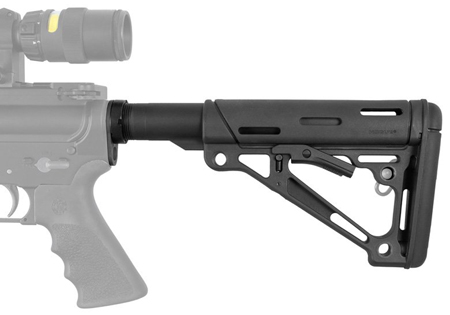 HOGUE AR15 RUBBER OVERMOLD 6-POS MILLSPEC BUTTSTOCK COMPLETE KIT  BLK