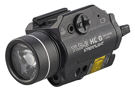 Streamlight 69265 TLR-2 HL G Weapon Light w/Laser 1000 Lumens Output White LED Light Green Laser 283 Meters Beam Picatinny Rail Mount Black Anodized Aluminum